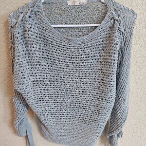 Light Sage Green Crochet Sweater